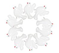 Angoily 10 Globos Grandes de Aluminio Diseño de Paloma Blanca para Bautizos, Decoración de Fiesta de Cumpleaños y Celebraciones Temáticas, 18 Pulgadas, 10 Piezas
