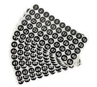 Angoily 10 Hojas Etiquetas Adhesivas Números Redondas Pegatinas Numeradas Negras y Blancas para Identificación y Organización Manual