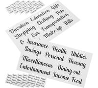 Angoily 10 Juegos de Pegatinas de Presupuesto Familiar Autoadhesivas, Etiquetas Económicas para Sobres y Finanzas Domésticas, Accesorio Portátil para Organización de Gastos Diarios