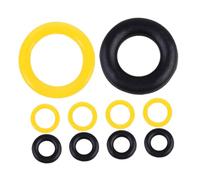 Angoily 10 piezas Anillos de Goma Recambio para Devanador de Canillas Accesorios para Máquina de Coser Fácil Instalación Colores Negro y Amarillo Duradero y Práctico