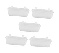 Angoily 10 Piezas comedero para Palomas Blancas Tazas de Jaula de pájaros alimentador de maní Bandeja de Comida dónde comedero Grueso para Loros contenedor de Comida para pájaros Espesar