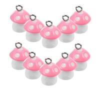 Angoily 10 Piezas encantos lindos de la pulsera lindos dijes con forma de hongo cuentas de setas collar de encantos de setas encantos colgantes de hongos Aleación de zinc
