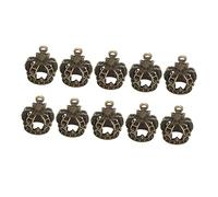 Angoily 10 Piezas Pendientes Diy Retro Aleación con Colgante de Hueca para Manualidades de Joyería Antiguo Bronce Accesorios Perfectos para Llaveros y Decoración de Celulares