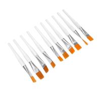 Angoily 10 Piezas Pinceles de Nylon para Pintura al Óleo Acrílico y Acuarela Herramientas de Dibujo con Mango Transparente Accesorios Ligeros para Artistas Principiantes y Color Aleatorio