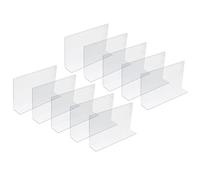 Angoily 10 Unids Divisores de Estantes Acrílicos Transparentes para Armario Estante de Madera Organizador de Madera Separador de Armario para Almacenamiento Y Organización