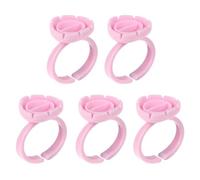 Angoily 100 Copas de Anillo para Extensión de Pestañas Diseño Práctico y Duradero, Soporte para Pigmento y Herramienta de Maquillaje Profesional para Uso en Salones de Belleza
