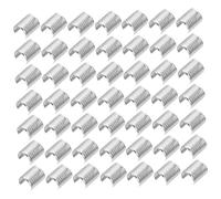 Angoily 100 piezas Clips de Cuerda de Cuero Metálicos Abrazadera Cilíndrica para Manualidades y Joyas para Collares Pulseras y Adornos