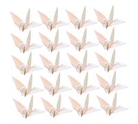 Angoily 100 Piezas Grullas Origami Impermeables Decoración Tradicional para Bodas Fiestas Exteriores y Shower con Papel Resistente y Plegado Manual