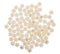 Angoily 100Pcs cuentas de rosa verter encantos de la caja del teléfono encantos del teléfono clip de papel cosas bricolaje rosa decoraciones decoración de la caja del teléfono resina Beige
