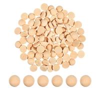 Angoily 100piezas Bolas de Madera Semiesféricas sin Terminar para Manualidades Media Bola de Mini Hemisferios de Madera para Proyectos de Bricolaje y Decoraciones