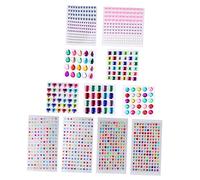 Angoily 11 hojas Pegatinas de Diamantes de Imitación DIY para Autoadhesivas de Acrílico Decoraciones para Cumpleaños y Manualidades