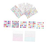 Angoily 11 hojas Pegatinas Diamante Autoadhesivas Cristal DIY para Manualidades Decorativas Niñas Pegatinas Brillantes para Cumpleaños y Proyectos Creativos