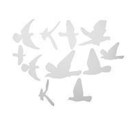 Angoily 11 Piezas Vinilo decorativo paloma etiqueta de espejo pegatinas de pared 3d dónde decoración pegatinas de pared de espejo de pájaro acrílico pegatinas de pared en forma de corazon