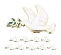 Angoily 12 Broches de Pájaro Mensajero con Diseño Clásico en Aleación de Zinc, Símbolo de Armonía y Elegancia Duradera para Atuendos Casuales Diarios