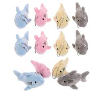 Angoily 12 Colgantes de Tiburón de Peluche Miniatura Surtidos Colores Llaveros Decorativos para Mochila Bolso y Fiesta Temática Marina Accesorios Adorables Regalos de Animales Marinos