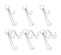 Angoily 12 Ganchos de Acero Inoxidable en Forma de S para Barbacoa Colgador de Carne y Pollo Set de 12 Piezas Ganchos de 24 CM y 125 CM Ideales para Ahumar y Asar en Parrillas al Aire