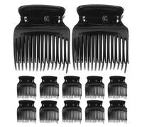 Angoily 12 para Rulos Calientes de Peluquería Térmicas de Sujeción para Seccionar el Cabello Color Negro Protección Térmica Aptas para Mujeres y Niñas Uso Profesional y Diario
