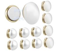 Angoily 12 piezas Broches Magnéticos con Perlas para de Boda de Ojo de Gato Pesos Discretos para Evitar Deslizamientos Cierre Seguro sin Alfileres Accesorios para y Hijabs