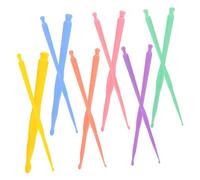 Angoily 12 Piezas Kit de Agujas de Crochet de Plástico con Mango Abs Herramientas de Ganchillo Coloridas para Principiantes Ganchos Suaves para Tejer Bufandas Mantas y Suéteres