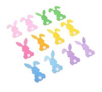 Angoily 12 Piezas Parches Bordados de Conejo de Pascua Parches de Tela para Planchar Apliques de Dibujos Animados para Ropa y Bolsas Bordado Poliéster Resistente para Uso Diario y