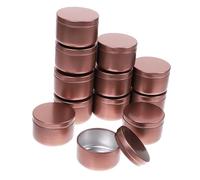 Angoily 12 Piezas Tarros de Aluminio para Velas Recipientes Vacíos para Hacer Velas Envases Sellados Resistentes Almacenamiento y Bricolaje