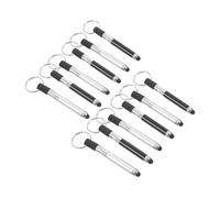 Angoily 12 Piezas Unidades Bolígrafos Táctiles Capacitivos Portátiles con Negro y Plateado para Pantalla Táctil Escritura