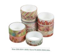 Angoily 12 Rollos Cinta Adhesiva Washi Decorativa Scrapbook Diy Cintas de Colores Fácil de Reutilizable para Manualidades y Diario
