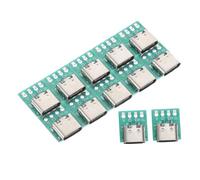 Angoily 12piezas Placa De Conexión USB Tipo c DIY Unidades Placa Convertidora PCB para Bricolaje Conectores USB-c Hembra Uso Cables De Datos