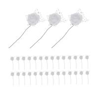 Angoily 144 Piezas Rosas Artificiales con para Manualidades de Boda Centros de Mesa y Decoración de Fiestas DIY Flores Falsas Blancas de Espuma