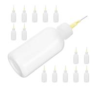Angoily 15 piezas Botellas Aplicadoras de Plástico para Cerámica y Pintura de Barro de Unidades con Punta de Aguja para Esmaltes Herramientas Versátiles para Manualidades Artísticas