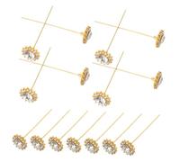 Angoily 15 Piezas Broche Flor Vintage con Strass Alfileres de Seguridad Metálicos para DIY Accesorio Elegante para Bodas y Trajes Pin de Solapa Multifunción para Mujer