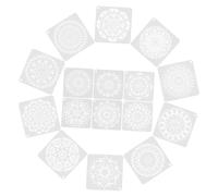 Angoily 16 Hojas Plantillas de Flores Diy de Páginas Plantillas Reutilizables para Manualidades Decoración de Paredes y Creación de Dibujos para Adultos