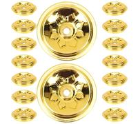 Angoily 16 Piezas Porta Mechas Flotantes para Lámparas de Aceite, Soportes Metálicos de 4 Cm de Diámetro, Accesorios para Lámparas de Mantequilla y Suministros de Budismo para Decoración