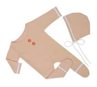 Angoily 1juego Conjunto De Ropa De Navidad para Bebés Mono De Manga Larga y Sombrero Disfraz Temático De Navidad para Fotografía De Recién Nacidos