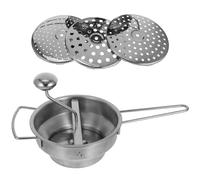 Angoily 1juego Machacador de Patatas Manual de Acero Inoxidable con Mango Ergonómico para Puré Prensador Portátil y Resistente para Frutas y Verduras Utensilio Compacto para Cocina