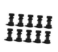 Angoily 1juego Patas Ajustables De Plástico para Muebles Pies para Sofá y Armarios Color Negro Material y Práctico
