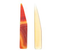 Angoily 2 Bruñidores de Ágata para Joyería, Herramienta de Pulido y Mantenimiento de Anillos, Cuchillo Bruñidor de Ágata de 10 Cm, Color Aleatorio, Kit de 2 Unidades, Color Aleatorio