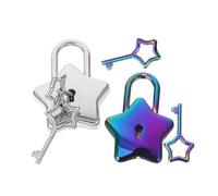 Angoily 2 Juegos Candado Mini con para Diario Cuaderno y Caja de Joyas Accesorios Diy Portátiles con Seguridad para Escuela y Oficina