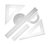 Angoily 2 Juegos Conjunto de Herramientas de geometría Transportador de ángulos Regla de Dibujo Aula Regla de medición balanza Largo la Escuela Debe Tener Reglas de medicion PD Transparent