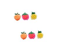 Angoily 2 Juegos de Esponjas de Baño con Forma de Fruta de Malla Suave para Ducha para Hombres Mujeres Y Niños de Fresa Material Duradero 3 Unidades