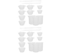 Angoily 2 Juegos Herramientas de Medición de Silicona para Incluye Tazas Medidoras Cucharas y Herramientas de para Proyectos de Bricolaje y Manualidades