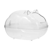 Angoily 2 Piezas baño de hámster Baño de Arena para hámster Jaula para Hamster bañera pequeño contenedor de baño para Mascotas Lavabo de hámster Oso Dorado Tina de baño