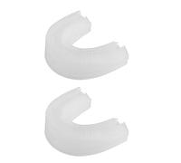 Angoily 2 Piezas Cabezal de Cepillo de Dientes Eléctrico en Forma de U de Silicona Blanco, Fácil de Instalar y Limpiar, Adecuado para Cuidado Bucal Diario