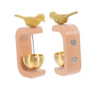 Angoily 2 piezas Campana de Puerta de Latón para Negocios Timbre Magnético para Entrada Alerta Audible para Tienda Oficina Decoración Moderna para Hogar y Jardín