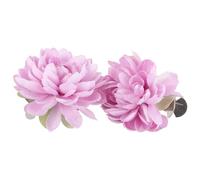 Angoily 2 Piezas Clips Sujetadores para Cortinas con Diseño Floral Pinzas Resistentes para Cortinas Finas Abrazaderas Decorativas para Hogar Color Morado