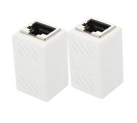 Angoily 2 Piezas Conector de Cable de Red rj45 Adaptador Extensor ethernet repetidor inalámbrico latiguillo de Red Conector cat6 acoplador Gato 6 acoplador ethernet Aleación de Zinc