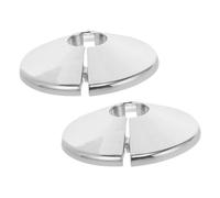 Angoily 2 piezas Cubierta Redonda para Tuberías Embellecedor para Válvula Resistente y Fácil Instalación Adecuada para Tuberías de Agua Inodoros y Duchas Acabado Cromado