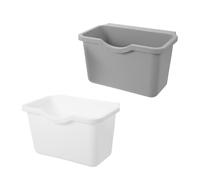 Angoily 2 Piezas Cubo de Basura de Pared para Carrito de Belleza, Plástico Blanco