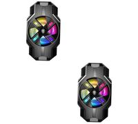 Angoily 2 Piezas Disipador De Calor Ventiladores Portátiles Ventilador De Refrigeración del Coche Enfriador De Celular Enfriador De Batería Teléfono De Juego Limpiador Black Gel De Sílice
