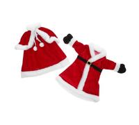 Angoily 2 Piezas Funda para Botella de Vino Rojo Estilo Vestido Formal Navideño Falda de Lino, Accesorios Decorativos para Añadir Diversión Decoración de Mesa en Navidad